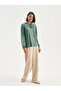 Plus New Season Ruffled Tie Neck Patterned Blouse - 3