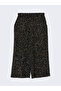 Two Mt Shop Quality Lcw Eco Black Patterned Loose & Baggy Women's Capri - 5