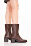 Genuine Leather Casual Stylish Long Boots Wanda Brown - 5