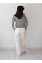 Una Fiaba Grey Long Sleeve Buttoned Hair Knit Women's Knitwear Cardigan - 7