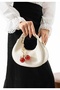Woman's yellow charm cream hand and shoulder bag