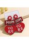 Handmade Glass Bead Earrings for 'Mom to Be' Heart Design - 1 Pair - 6