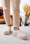 Women's Indoor Slippers with Thick Soles and Fur Inside - 4
