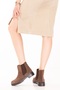 Women's Genuine Leather Stylish Boots with Elastic Sides Waleska Mink Suede - 2