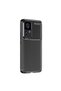 Xiaomi Mi 12t Pro Case with Camera Protection Carbon Pattern Lux  Silicone - Black