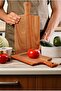 100% Natural Premium Medium-Sized Wooden Cutting and Serving Board with Handle – Durable, Stylish, and Hangable - 2