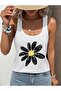 Flower Printed Women's T-Shirt - 3