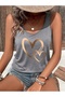Gold Heart Printed Women's T-Shirt
