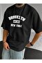 تي شيرت برقبة دائرية مطبوع عليه BROOKLYN NEW YORK