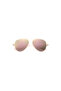 AK3‑1 White Aviator Sunglasses – Polarized UV400 Protection, Pink Mirror Lens, Ages 8–12 - 2