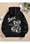 سويت شيرت مطبوع عليه SMILE BEAR مقاس كبير