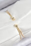 Brass Zircon Stone Pearl Model Gold Color Women's Bracelet - 2