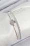 Brass Zircon Stone Swan Model Silver Color Women's Bracelet