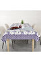 Kare Lavender Patterned Linen Effect Wrinkle-Free Tablecloth - 2