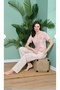Anti-Wrinkle Fabric Short Sleeve Plus Size Women's Pajama Set - 3