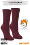 Single Thermal Winter Natural Wool Burgundy Girl's Socks - 3