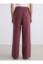 Özmarka New Season Elastic Waist Textured Muslin Women's Trousers - 5