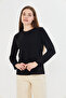 100% Organic Cotton Black Soft Textured Regular Comfortable Fit Long Sleeve Crew Neck Combed Cotton T-Shirt - 4