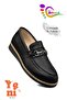 Boys' Buckled Leather Shoes - Stylish and Comfortable Matte Black for School, Weddings, and Circumcision - 3