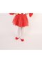Girl's Red Misnelli Skirt with Elastic Dots, Showing April 23, May 19, August 30