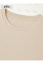 Power Fit - Oversized Beige T-Shirt & Black Pants Tracksuit Set - 4