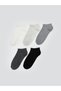 Alita City Farkıyla Lcw Dream Ecru Plain 5-Piece Pack Women's Booties Socks