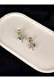 Stylish Dangle Earrings with Colorful Stone Embellishment on Pearl