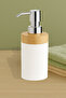 Limpia Bambu Patterned 3-Piece Bathroom Set Liquid Soap Dispenser, Toothbrush Holder, Solid Soap Holder - 2
