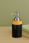 Limpia Bambu Patterned 3-Piece Bathroom Set Liquid Soap Dispenser, Toothbrush Holder, Solid Soap Holder - 2