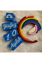 Wooden Memory Cube Rainbow Set of Two Decor Photo Shoot