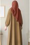 Winter Hafsa Hijab Dress Ferace Brown - 6