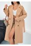 Double Breasted Neckline Laced Trench Coat