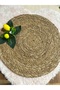 ديكور طاولة طعام أمريكي أصلي من الخوص مع زخارف طاولة طعام على الطراز البوهيمي باللون الليموني - 5