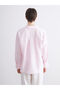 Striped Oversize Modal Blend Women's Shirt - 4