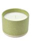 LÖVSKOGSLUND Scented candle in ceramic jar, Apple/bright beige-yellow, 25 hr