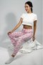 Women's Four Seasons Polyviscose Ribbon Pajama Bottoms Pink