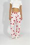 Women's Four Seasons Polyviscose Ribbon Pajama Bottoms White - 8
