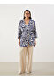 Lcwaikiki Classic Shawl Collar Patterned Oversize Women's Kimono - 2