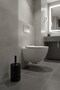 Lines Series Black Acrylic Toilet Brush – with Cylinder Stand, 34cm, Easy to Clean - 3371 - 6
