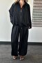 Black Bomber Satin Jacket - 9584 - 4