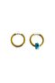 Steel Glass Evil Eye Stud Earrings - 2