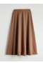 Mg Trend'En Brown Flared Skirt with Elastic Waist - 5