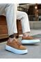 Le11 Lace-Up Men's High Sole Imported Suede Tan Sports Shoes