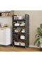 5-Tier Rolling Plastic Storage Rack with Wheels Durable Organizer for Kitchen Pantry Bathroom Office