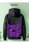 Warning Printed Cotton 3 Thread Oversize Sweatshirt