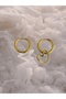 Steel Heart Stud Earrings