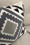 2 Pieces Cream Fabric Tufted Woven Throw Pillow Case Modern Bohemian Pattern Case with Punch Embroidery - 7