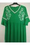 Summer, Embroidered, Long, Three-Quarter Sleeve, Stylish Dress, Multi-Lycra Viscose Dress - 6