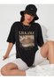 Women's Black Tasmania Printed Oversize