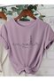 Women's Lilac Stripe Paris Printed Oversize